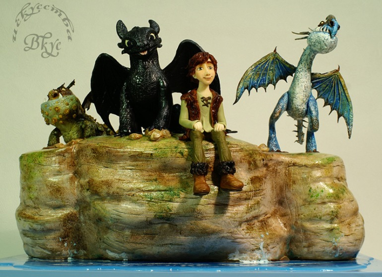 Торт "Драконы Олуха" (по мотивам мультфильма)))