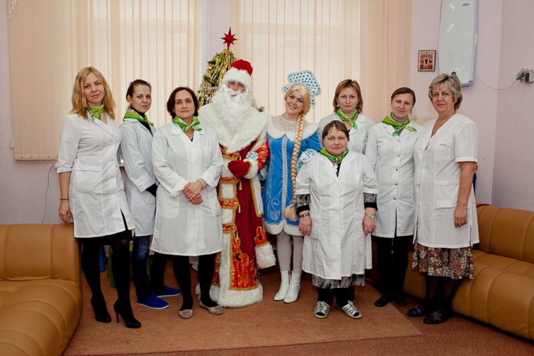 Новогодний утренник в Морозовской больнице