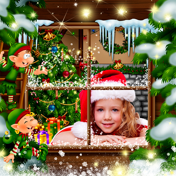 Little helpers of Santa Claus