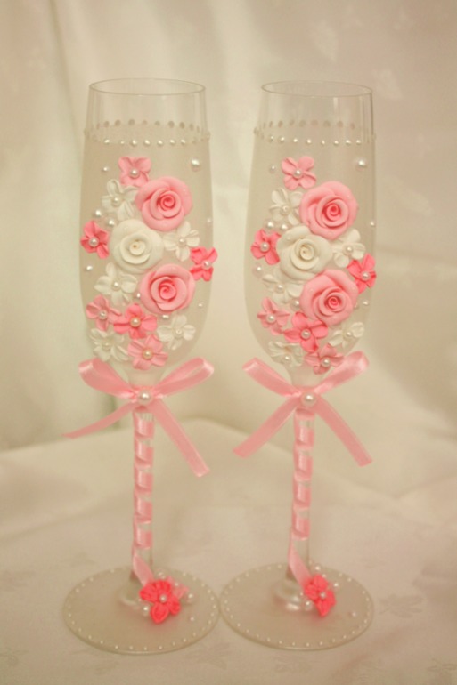 Бокалы с декором ручной работы. Прекрасный подарок!
