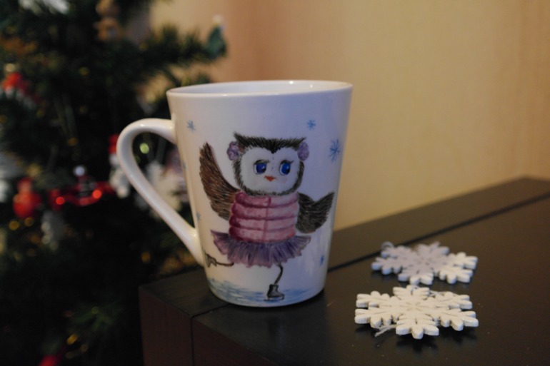 Кружки с росписью к Новому году