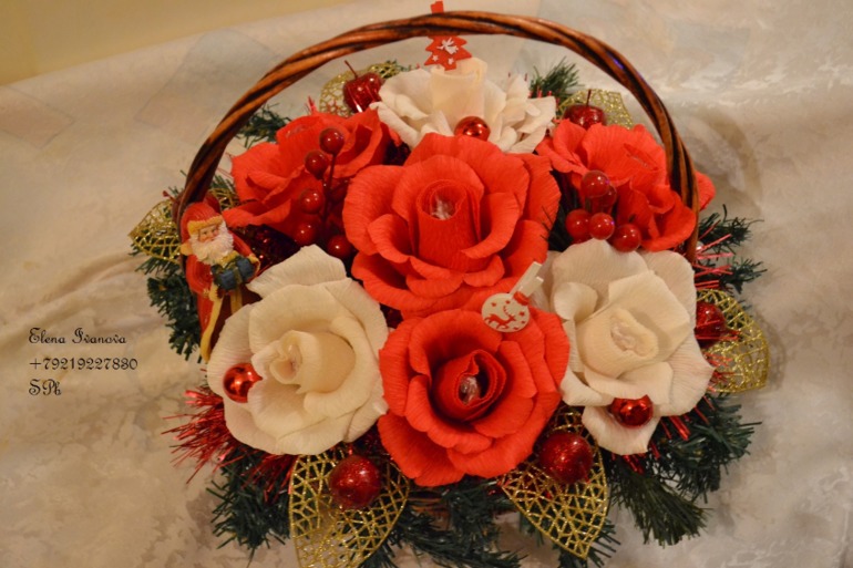 Новогодняя корзинка-в ожидании чуда