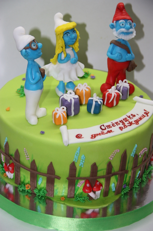 Торт Смурфики.