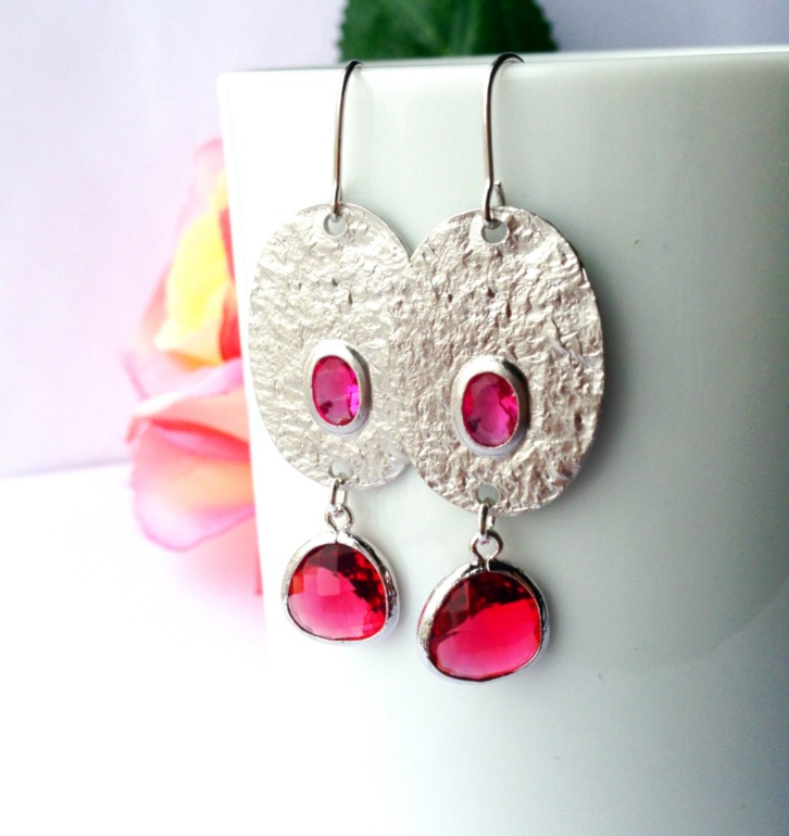 Серьги позолота 14 карат Gold Plated и родий Silver Plated