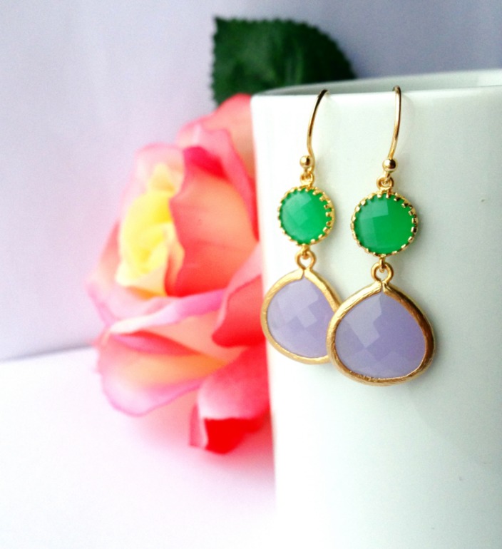 Серьги позолота 14 карат Gold Plated и родий Silver Plated