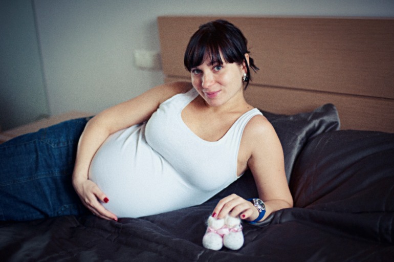 Беременные фото (за неделю до родов)