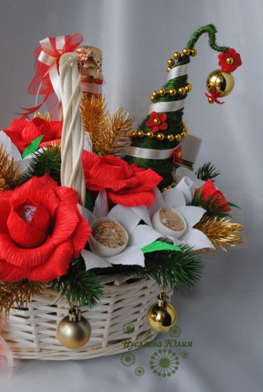 Подарочная новогодняя корзина 12 месяцев.