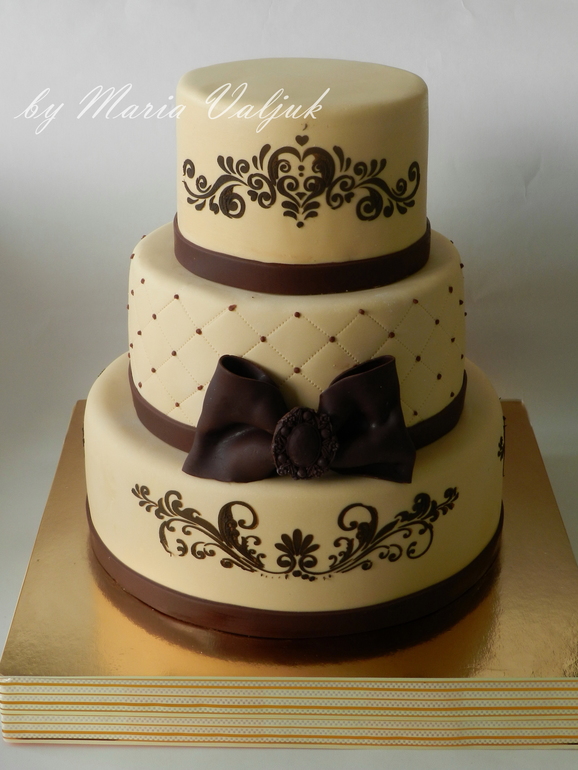 Свадебный цвета айвори и шоколад..