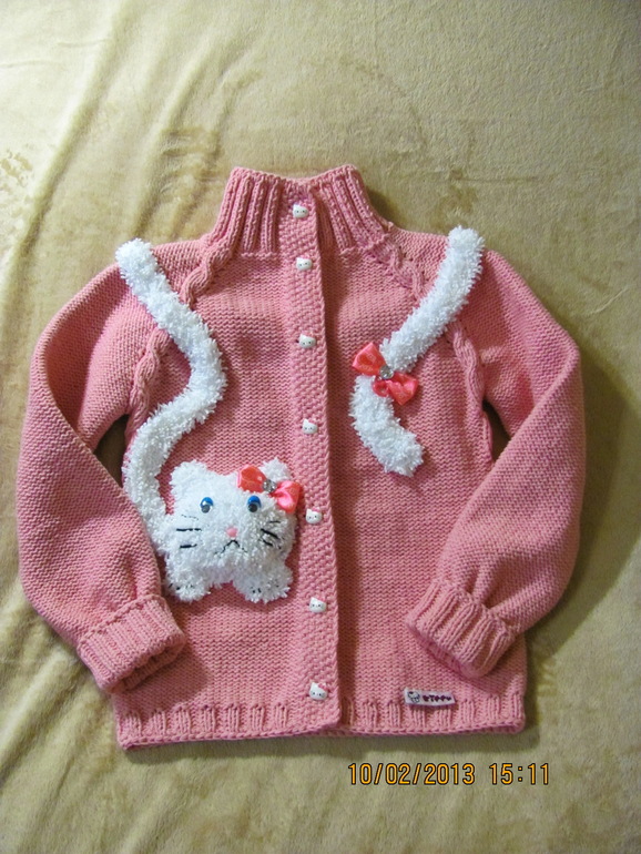 Кофта " Кошечка-кокетка" моя авторская работа