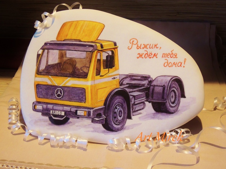 Подарочный пряник "Mercedes Benz тягач"