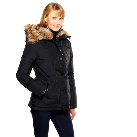 PAJAR Canada Short Down Coat with Fur-Lined Hood р-р L
