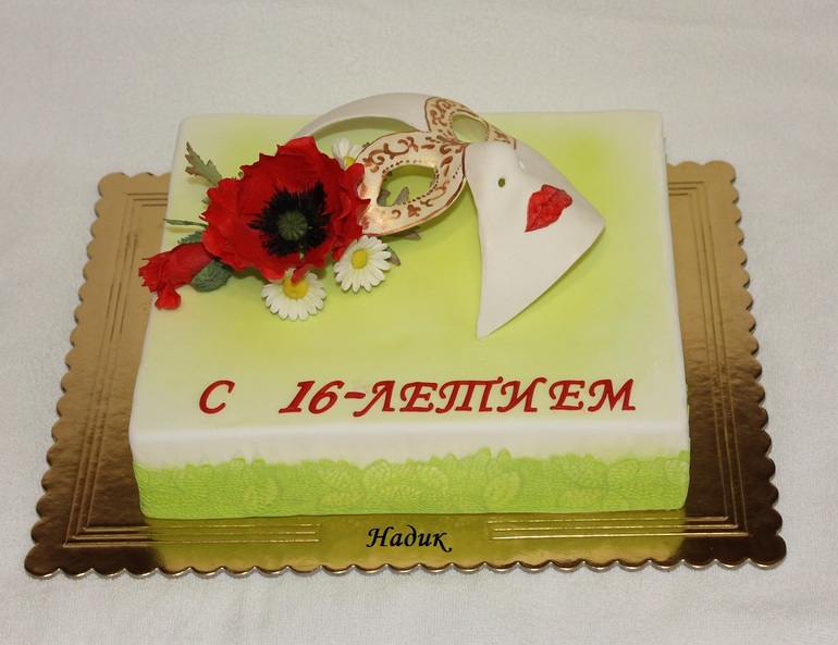 Торт с маской