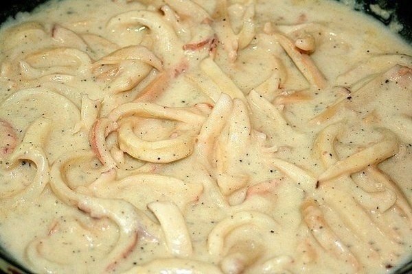 Нереально вкусно!и всего 86 ккал  Нежный кальмар в сметанном соусе