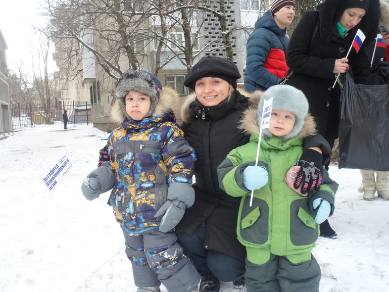 Встречаем Олимпийский огонь в Ставрополе (24.01.14)