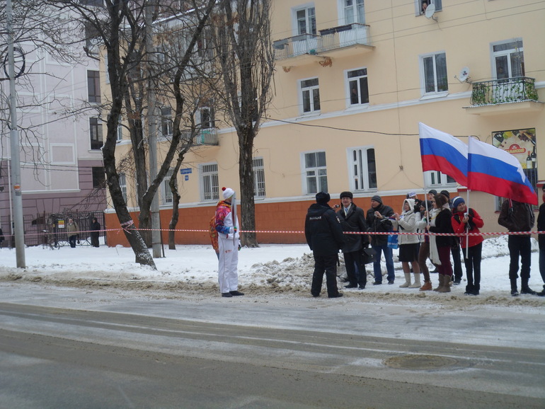 Встречаем Олимпийский огонь в Ставрополе (24.01.14)