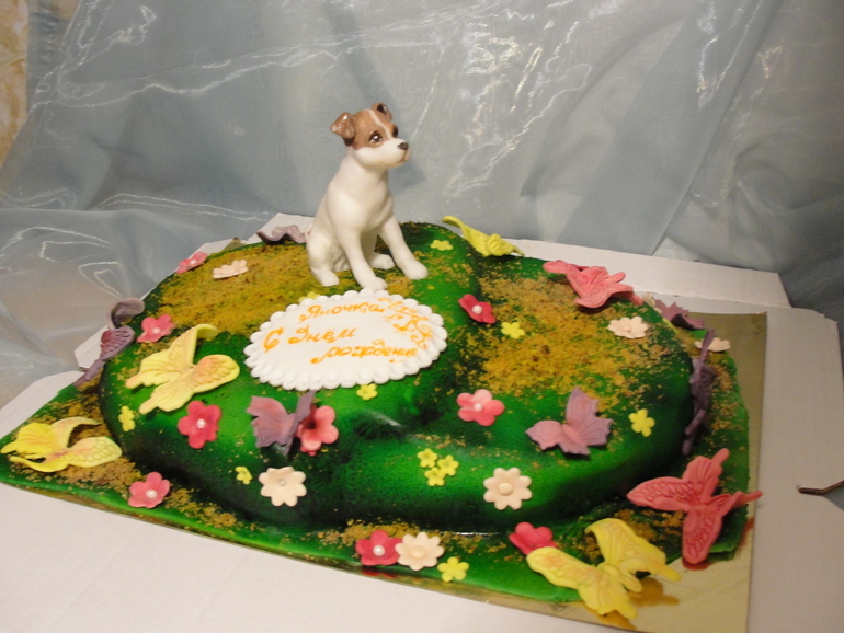 полянка с любимым пёсиком именниницы