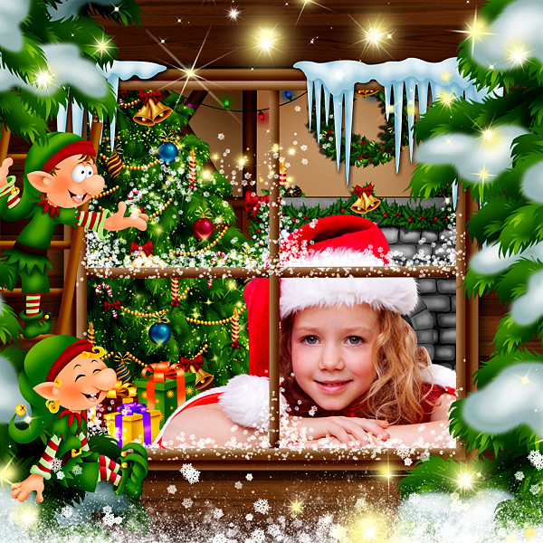 Little helpers of Santa Claus