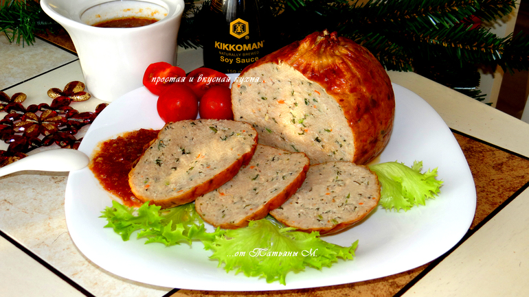Новогодний мясной шар