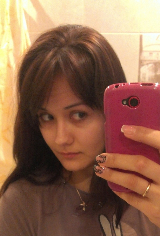 потемнел...после смывки Эстель(((