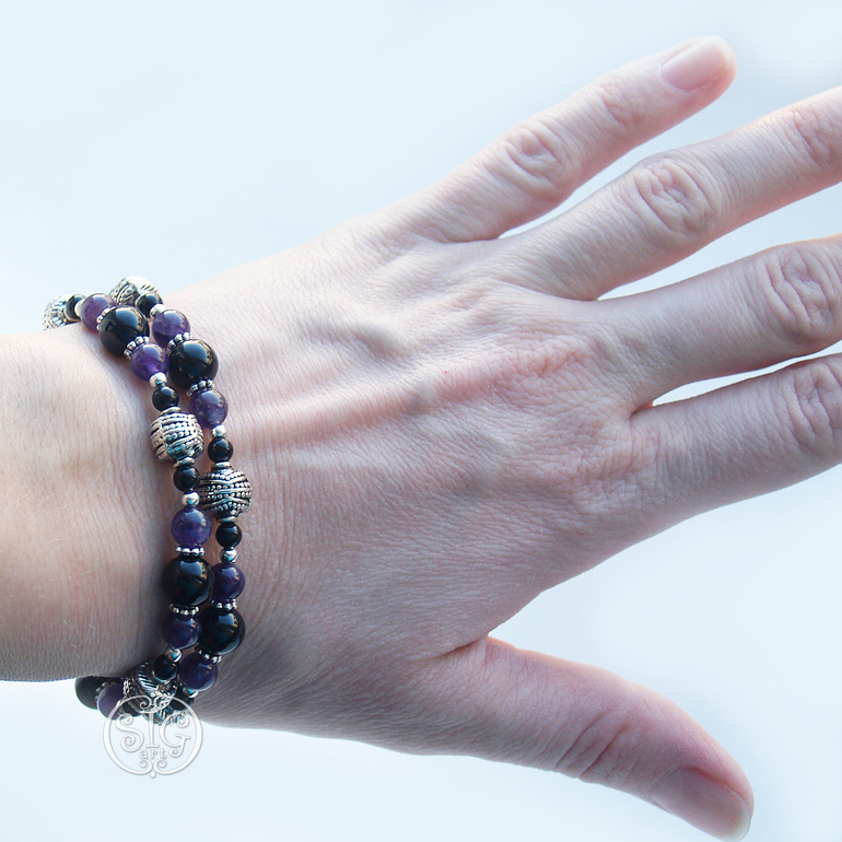 "Черничный мусс" - браслет