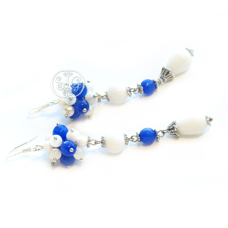 "Девушка в тельняшке" - браслет и серьги