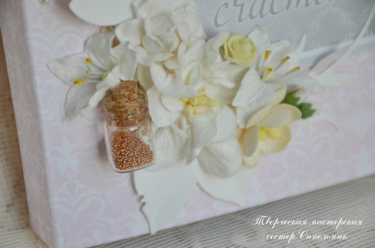 Свадебная открытка в коробочке