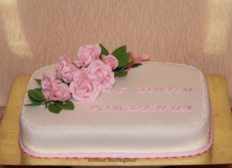 Тортик "Розовое настроение" (3000гр.птичка)