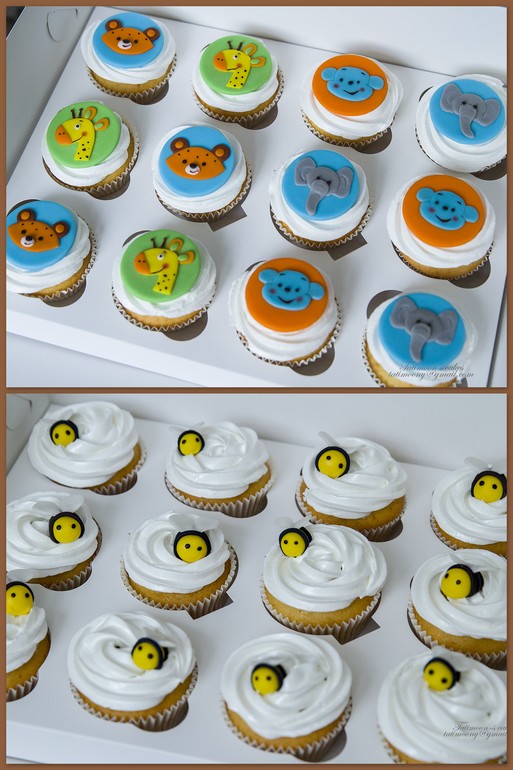 Капкейки с пчелками и животыми