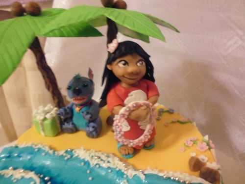 Торт "Лило и Стич на Гаваях"