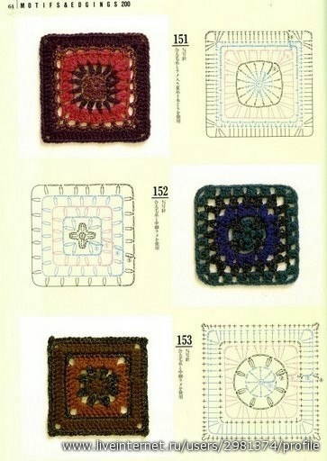 Квадратные схемы для пледов