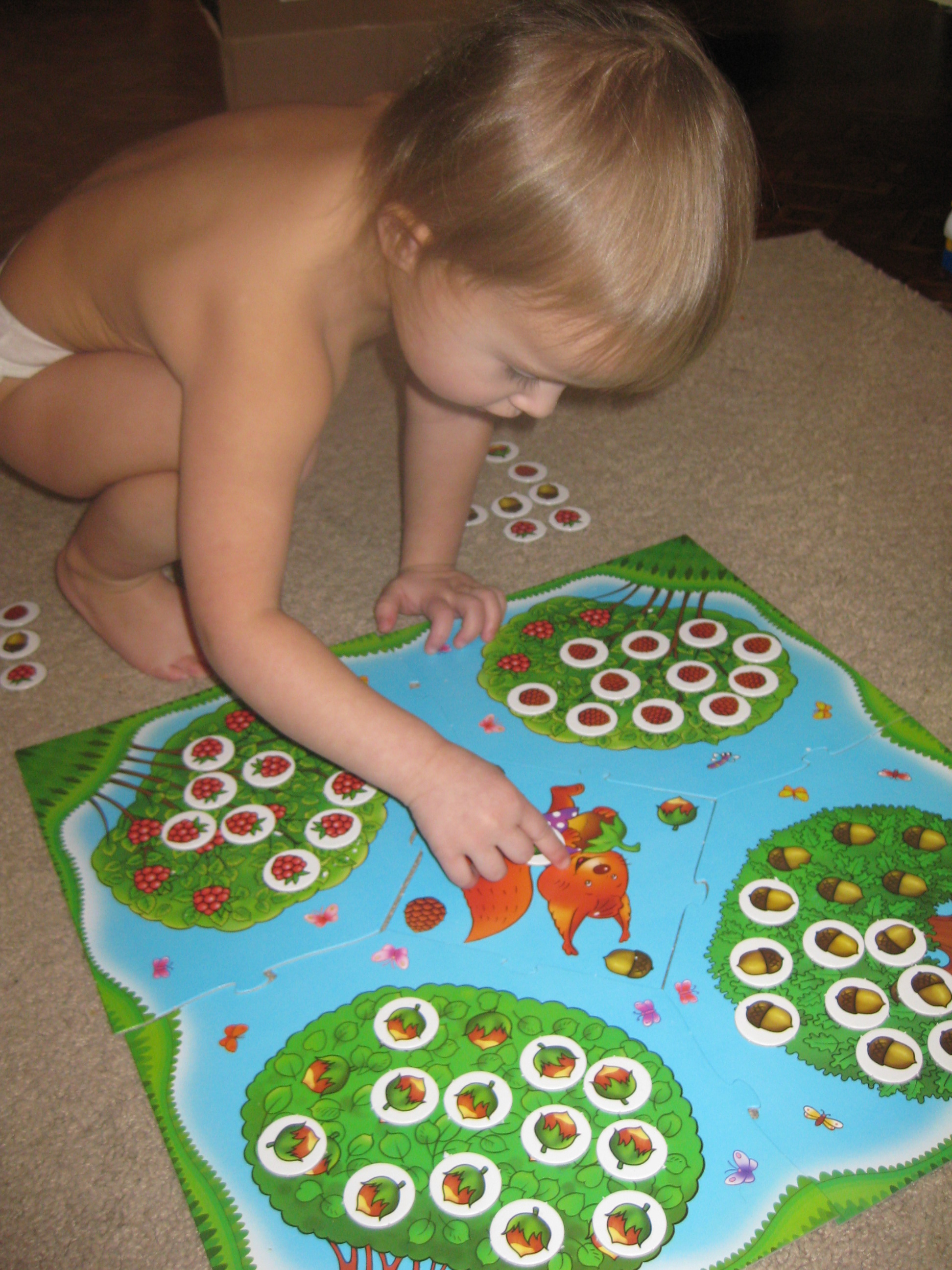 Первые настольные игры в 2,5 года