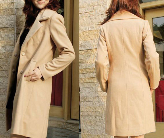 Бежевое пальто новое 46–48 (L) 2000