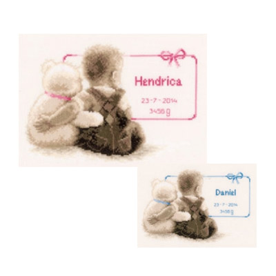 Метрика Vervaco "Малыш и мишка"