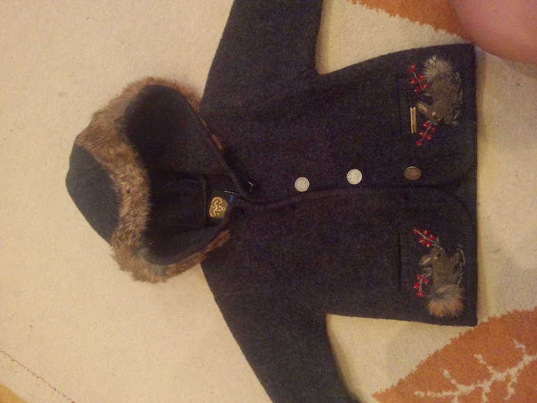 Куртка шерстянная на малыша 1-1,5 г, бу, 2000 руб