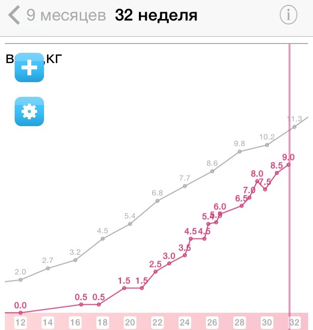 Прибавка в весе