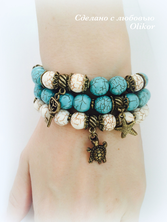 Сет с часами "Бирюзовый песок"