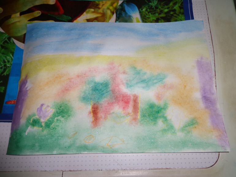 Рисование солью