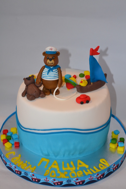 Торт мишка морячок