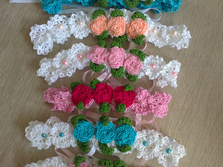 Авторские пинетки и повязки, на заказ,почта.