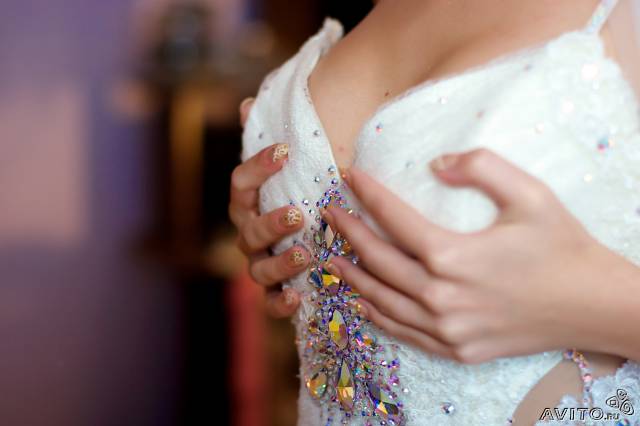 Свадебное платье цвет шампань