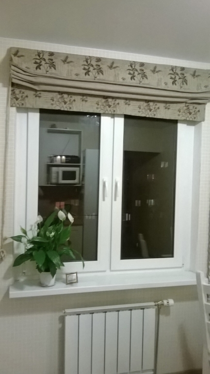 вот такая у нас римская штора получилась)