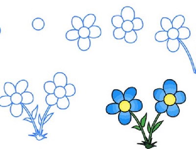 Нарисованный цветок