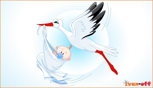Аист с дочей и сыночей!!