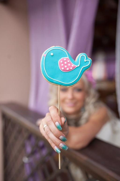 Бирюзово-розовый свадебный candy bar