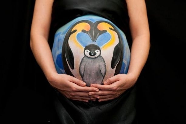 Идеи для фотосессии беременных, часть 3 "Боди арт животиков""