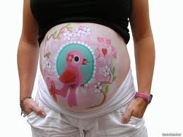 Идеи для фотосессии беременных, часть 3 "Боди арт животиков""