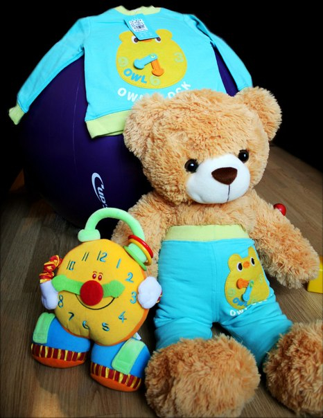 Костюмчик "Веселые часики" - 1030 руб. (новый! в наличии!)