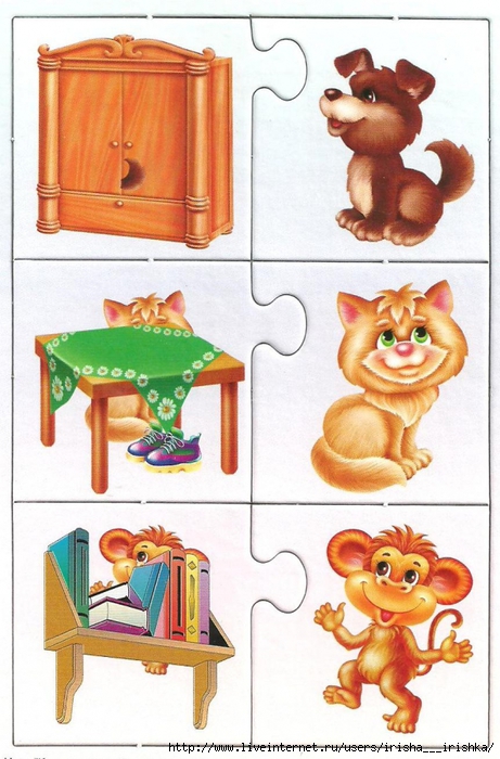 Игра на внимание и учим зверят)