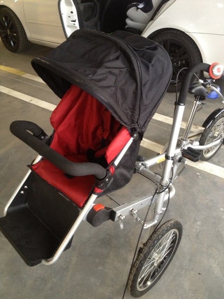 Вело-коляска трансформер для мамы и ребенка  аналог Тага/Taga Bike Stroller