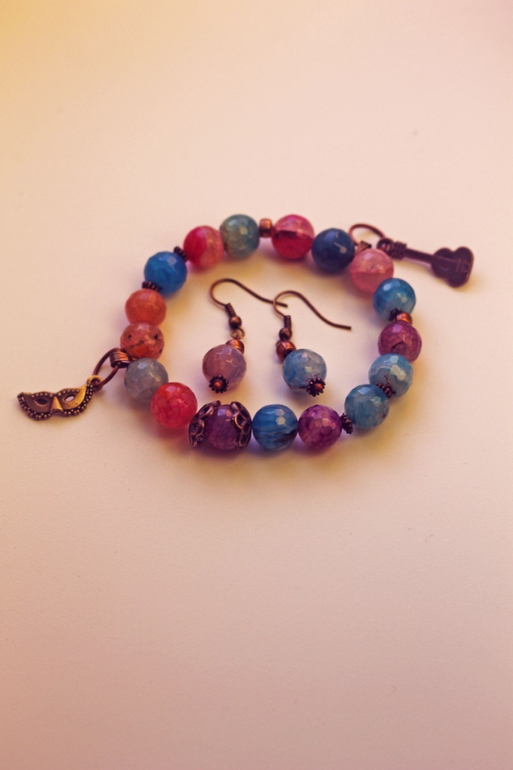 Браслет+серьги из Агата!